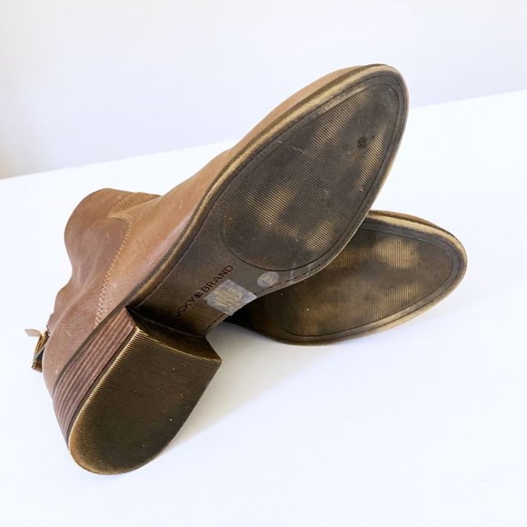 Lucky Brand Soft Leather Zip Ankle Booties 8.5 - Picture 6 of 9